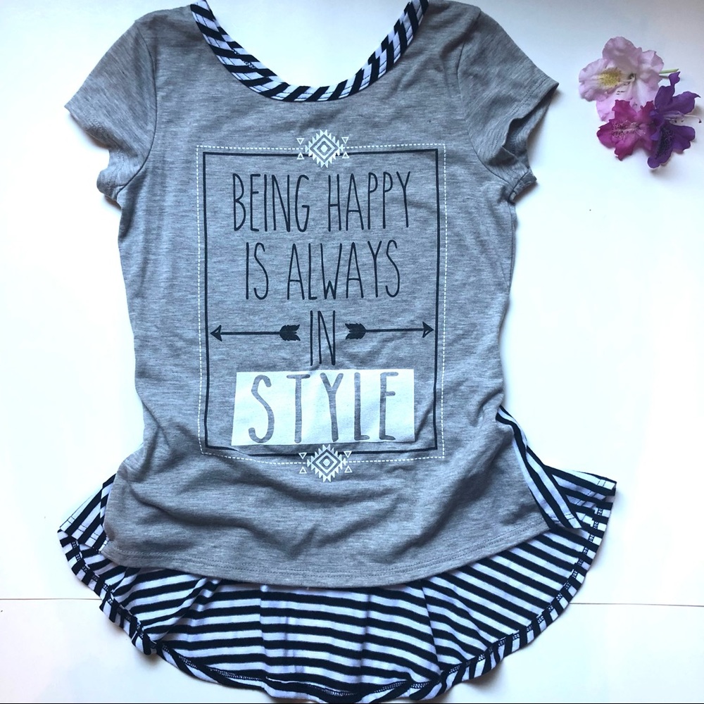 Curfew Girls High and Low T shirt - M (10-12 yrs)